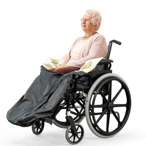 Bramble Fleece Wheelchair Blanket for Lower Body (Universal Fit) - Waterproof Blankets for Adults & Kids, Lap Blanket for Elderly - with Pocket & Zip, Keeps Legs & Feet Warm by Bramble - Used condition - US$15.34
