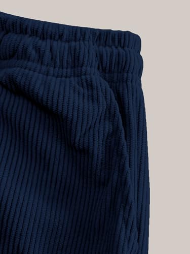 Image of Pinkmint Men's Stretchable Ribbed Track Pants | Poly Lycra Relaxed Fit Trousers | Elastic Waist Drawstring Joggers | Casual, Gym, Lounge Wear for Men