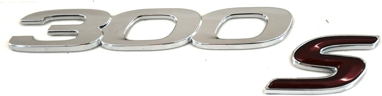 1pc Custom 300-S Trunk Emblem Nameplate 3D Badge Replacement for New 2020-2023 NoiseTrunk (Chrome)