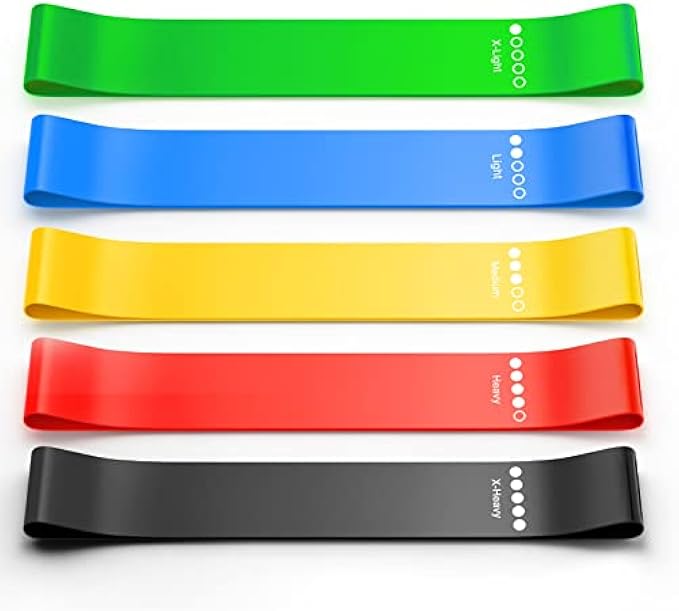 Resistance Bands, Exercise Workout Bands for Women and Men, 5 Set of Stretch Bands for Booty Legs, Pilates Flexbands