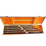 5 * nudo chino de jade blanco 5 Unids/Set Flauta De Bambú Instrumento Musical De Viento De Madera Profesional Chino Dizi Transversal Flauta C/D/E/F/G Con Caja De Aleación De Aluminio (Color : Black)