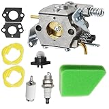 terrain poulan pouzols Kurihina Compatible avec 530071620 Wt-891 Kit de réglage de carburateur pour Walbro W-20 Wt-391 Wt-637, avec filtre à air de rechange pour Poulan 545081885 530069703