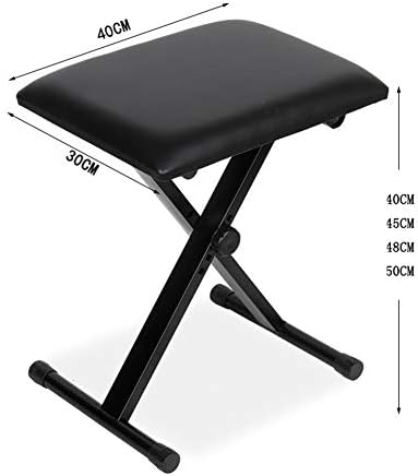 WEIYV-Barstools,bar Chair Simple Foldable Piano Bench Electric Piano Stool Chair Guzheng Stool Erhu Stool Piano Stool Guitar Stool (Color : Four Gears 40cm, Size : A)