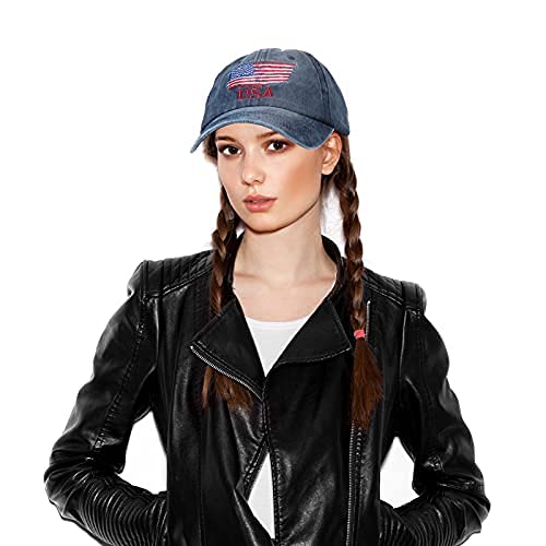 Geyoga 4 Pieces 250 Anniversary USA Hat Men Patriotic Baseball Hat for Women American Flag Commemorative Tactical Washed(Navy Blue, Khaki, Black and Gray) - Image 3