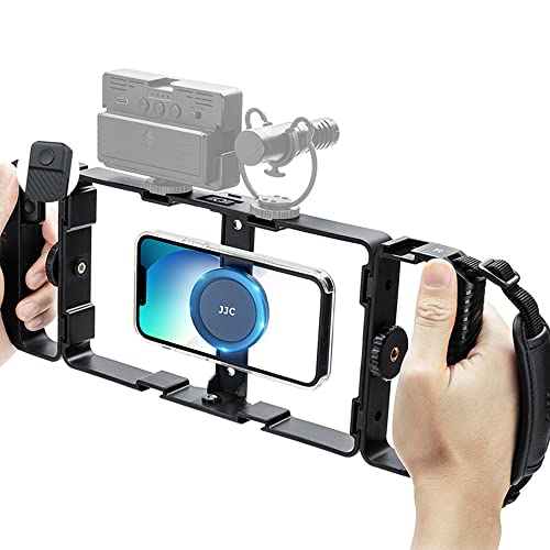 [Múltiples usos] JJC – Juego de Control Remoto inalámbrico magnético para Smartphone para iPhone 13 12 11 Pro MAX Huawei Samsung Google Phone Video estabilizador Jaula para filmar