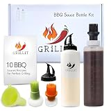 BBQ Brushes for Sauce – Silicone Basting Brush Dispenser for Grilling, Roasting & Baking - BBQ Sauce Bottles for Cooking, Marinades and Oils – Grilling Accessories & Gifts for Men