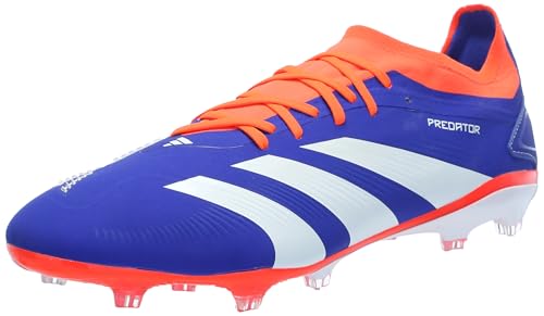 Adidas Unisex Pro Firm Ground, White/Solar Red/Lucid Blue, 8.5