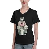 Serj Tankian Womens T Shirt Loose Casual Short Sleeve V-Neck Tshirt Black