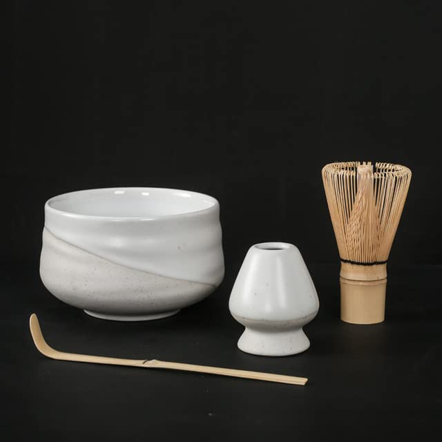 4 Pezzi Set Matcha Giapponese Frusta Cucchiaino Set da tè Negozio di Bevande per Interni Strumenti per la Preparazione del tè Accessori Regali di Compleanno