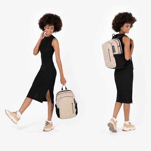 Image of Sherpani Getaway, Casual Daypack Backpacks, Laptop Backpack, 22L Travel Backpack for Women, Travel Gift, Fits 15'' Laptop, RFID Protection (Con Leche)