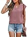 ANRABESS Women Tops Cap Sleeve Textured Dressy Casual V Neck Shirts 2025 Summer Business Work Blouses Outfits Dusty Rose Medium