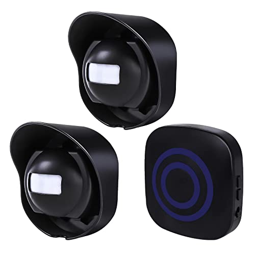 ACAGALA Multifunctional Wireless Driveway Alarm Waterproof Outdoor Motion Sensor Alarm 1 Receiver 2 Transmitters with 38 Chimes 200m/ 656ft Transmission Range for Indoor Outdoor Use