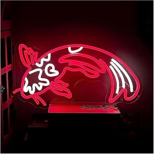 Néon led carpe koï luminaire mural à intensité réglable pour chambre et fête