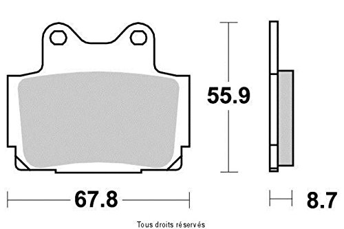 Plaquette de frein Vesrah Yamaha 250 TZR 1987-1992 friction stable arrière