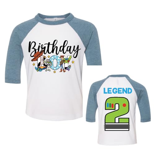 Two infinity and Beyond, Birthday Shirt, Second Bday T-Shirt (2T, BLUE SLEEVE) - Main Image