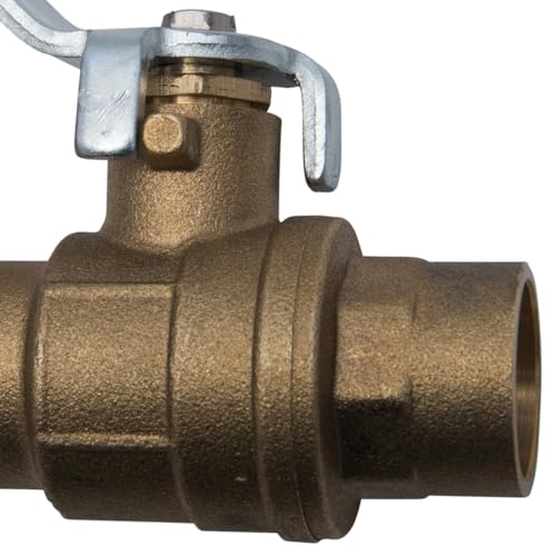 Cornat Löt-Kugelhahn 15 mm - Messing - Mit Hebelgriff - Betriebstemperatur: max. + 200° C Betriebsdruck: max. 10 bar - Ø 15 mm/Wasserhahn/Absperrhahn/Absperrventil / T594007 (Packung mit 4)
