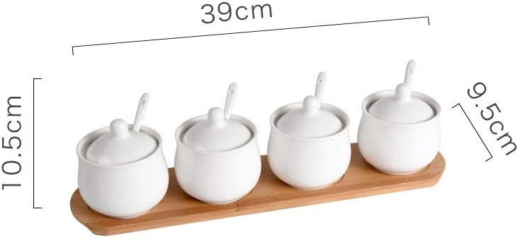 Ceramic Seasoning Box Kitchen Supplies Household Seasoning Jar Seasoning Seasoning Seasoning Bottle Salt Jar Three-Piece Suit