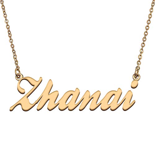HUAN XUN Custom Personal Pendant Name Necklace Personalized My Best Friendship Gifts for Her Zhanai
