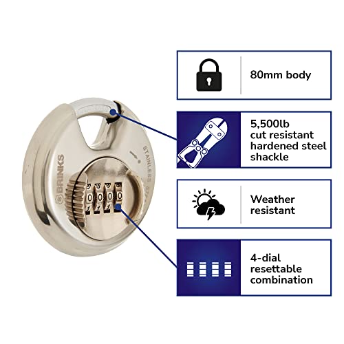 Brinks 173-80051 Heavy Duty Combination Padlock thumb #1