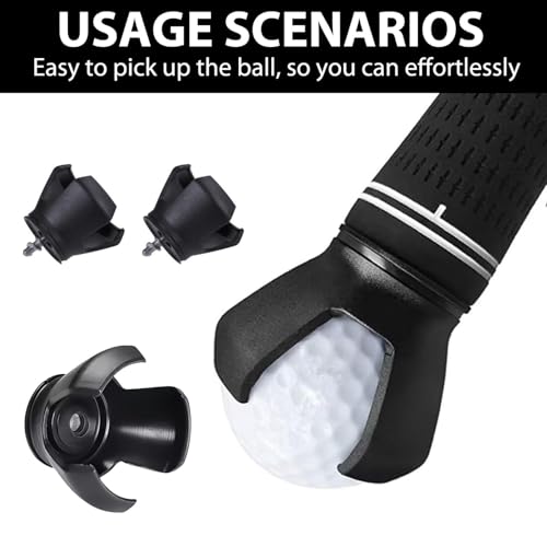 FYHJNC Golf Ball Retriever For Putter 3pcs 3-Prong Golf Ball Retriever Grabber Sucker Tool Golf Ball Pick Up Claw With Stainless Steel Screws Portable Golf Pick-Up Claw for Golf Putter Grip - Image 5