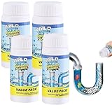 Abflussreiniger Schaum Extra Stark, Rohrreiniger Extrem Stark, Abflussreiniger Spirale, Hochwirksamer Rohrreiniger Mit Aktivschaum,Sink Und Drain Cleaner, Für Küche, Bad, Toilette & Balkon (110g, 4pc)