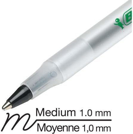 Ecolutions Round Stic Ballpoint Pen, Black Ink, 1mm, Medium, 50/Pack GSME509BK - 2 Pack