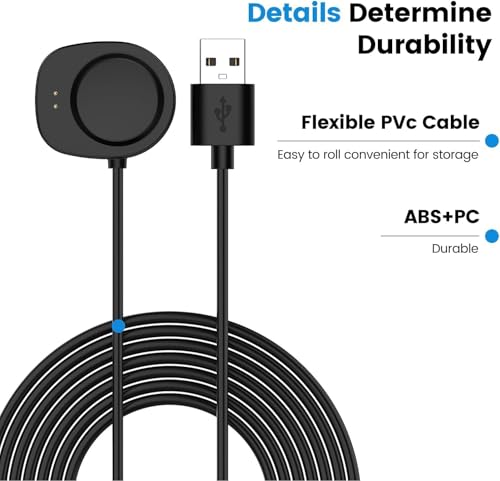 Cable de carga magnética para Amazfit Active Max en la oficina con base imantada de 100cm 5