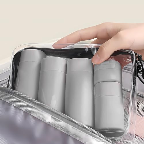 Suteng Travel Bottles for Toiletries, 5 Pack Travel Size Containers, TSA Approved Leak Proof - Silicone Toiletry Containers with Clear Bag for Shampoo, Conditioner & Lotion, Travel Essentials - Image 6