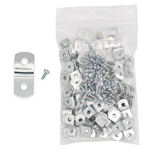 Image of 1 /4 inch offset mounting canvas Z clips for picture framing -- #6 x 3 /8 inch pan-head screws included -- 1000 bulk pack!