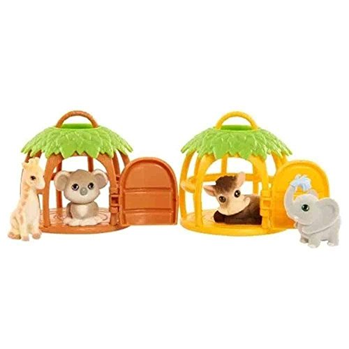 Jungle In My Pocket Series 1 Mystery Figure (Jungle Pet Carrier with 2 Hidden Pets)