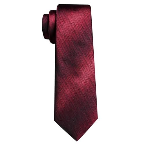 Image of Barry.Wang Tie Sets for Men Silk Stripe Necktie Woven Checkered Handkerchief Cufflinks Formal Business Wedding