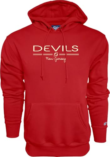 Blue 84 New Jersey Devils NHL Officially Licensed Hooded Sweatshirt Throwback, Team Color, Small