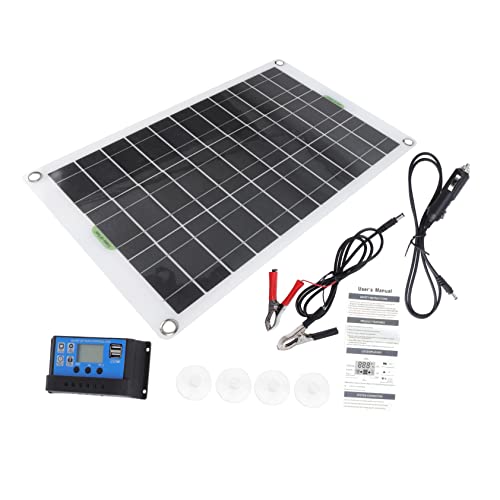 Didiseaon Portable Solar Panel Charger for Camping 20W Solar Cell Board Kit with USB Output 36 Cell