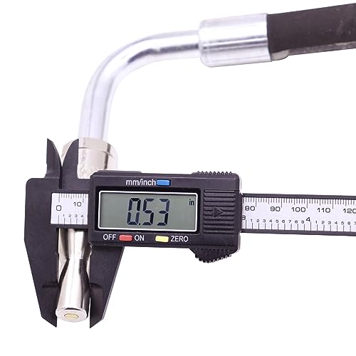 BORRITT Oil Control Valve Digital Flow Meter Dispensing Nozzle 1/2\"Inch NPT Inlet 10 GPM/35 LPM Pressure 150-1500 Psi 100Bar Heavy Duty Fuel Oil Lubricant Fueling Nozzle & Low Battery Warning