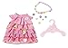 Produktbild BABY born 824481 Sommerkleid Set mit Pins Puppenkleidung 43 cm, bunt