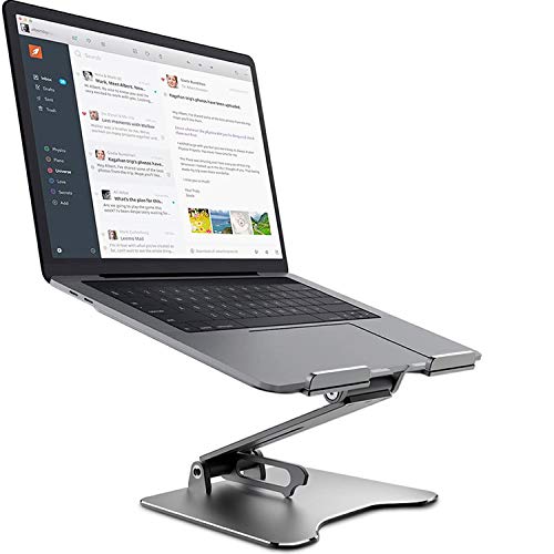 Laptop Stand, ezbnb Ergonomic Height Angle Adjustable Computer Laptop Holder, Laptop Stand for Desk with Big Heat-Vent, Compatible for MacBook Pro/Air, Air, Dell,HP, Samsung All Laptops 8-15
