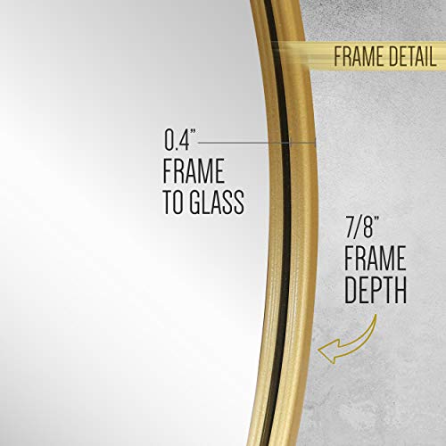 Gold Circle Wall Mirror 30 Inch Round Wall Mirror For Entryways, Washrooms, Living Rooms And More (Gold, 30") #TOP3