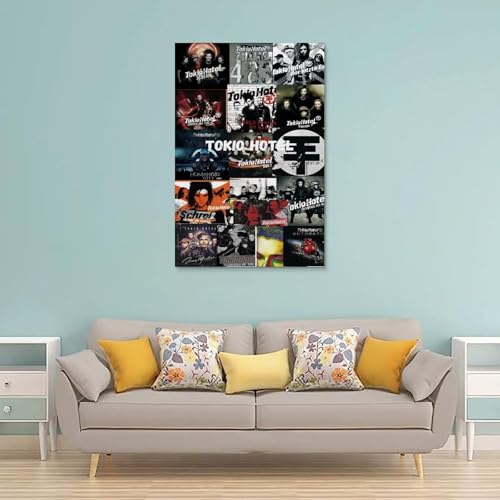 HIAUVHQWL Tokio Poster, Hotel, Vintage-Cover, Rockband, Musikposter für Zimmer, ästhetische Leinwand, Wandkunst, Schlafzimmerdekoration, 30 x 45 cm