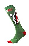O'NEAL | Mountainbike Motocross Socken | MTB Downhill Freeride | Schweißabsorbierend, Verstärkter Fersen & Sohlenbereich | Pro MX Bomber Damensocke | Unisex | Erwachsene | Grün Rot Weiß | One Size