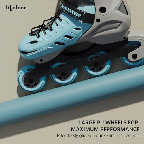 Lifelong Skating Shoes- Roller Skate Shoes-4 Wheels Inline Skates-Skating Shoes for Boys&Girls-Skate Scooter-Liner Skates-Roller Shoes-1 Pair of Skates, Medium Euro Shoe Size 35-38,Blue