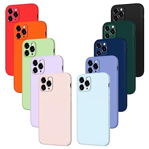 iVoler 10 Pezzi Cover per iPhone 11 PRO 5.8 Pollici con Protezione della Fotocamera, Ultra Sottile Morbida TPU Custodia in Silicone Anti-Graffio Antiurto Protettiva Case - 10 Colori