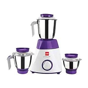 Cello Safari 750-Watt Juicer Mixer Grinder with 3 Jars, White & Purple