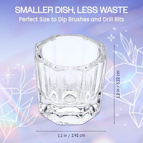 Plato de vidrio cristal Beauticom para nail dip miniatura 3