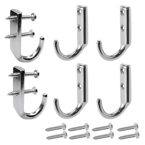 AIMCOCO Heavy 316 Duty Stainless Steel J-Type Wall Hooks, Marine