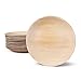 BOX And Tree | 100pièces Vaisselle Jetable Biodégradable en Feuille de Palmier ø15cm |Assiette Jetable Biodegradable Compostables 100% | Assiette Bambou Idéale Dessert, Salad,