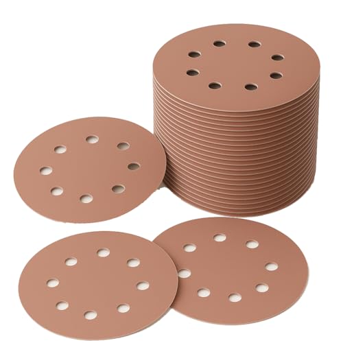 LESNIC 800 Körnung Schleifscheiben 50 Stück, 125mm Schnellwechselscheiben Klett-Schleifpapier für Elektroschleifer, Zuverlässige Haftung auf den Schleifgeräten