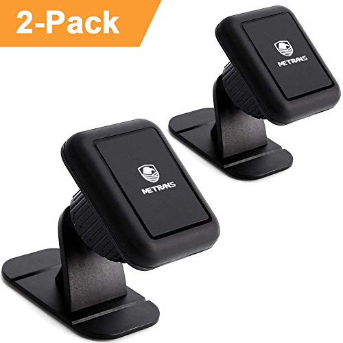 Metrans Direct Compatible Phone Car Mount Replacement for iOS Devices and Other Smartphones [2-Pack] Dashboard/Windshield Magnetic Car Phone Holder