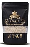 Celtique Brilliance Sale marino celtico grosso 350 g – sale celtico francese grigio chiaro non raffinato – 82+ ricco di minerali – sacchetto richiudibile – raccolto a mano da Guerande Francia