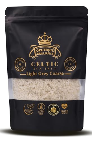 Celtique Brilliance Celtic Sea Salt Coarse 750g - 100% Natural Unrefined Light Grey French Celtic Salt - Rich in Minerals - Resealable bag - Hand-Harvested from Guerande, France