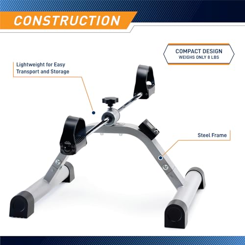 Marcy Portable Mini Pedal Exercise Cycle Compact Bike with Adjustable Manual Resistance, 8 Pounds NS-912 by MARCY - Image 7